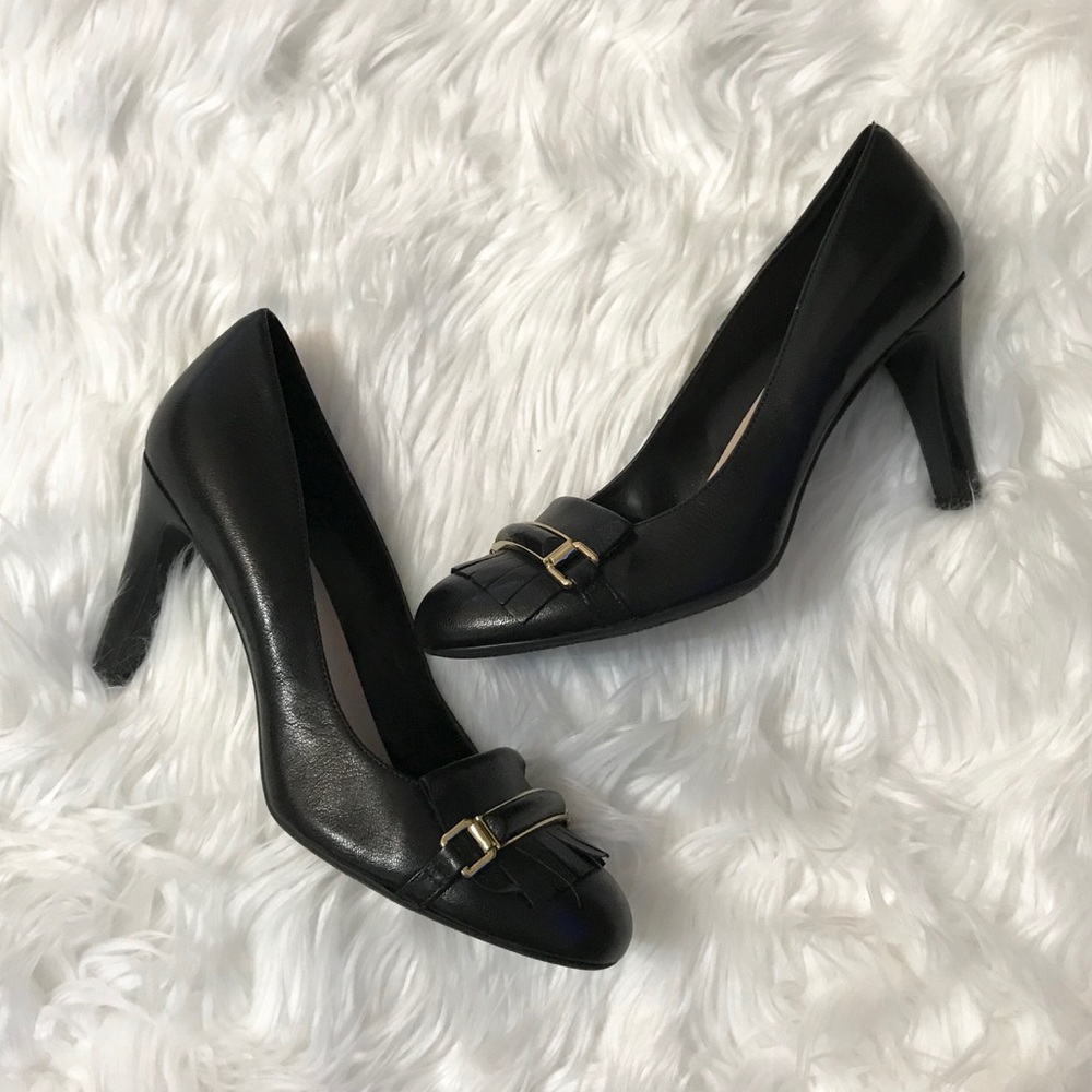 Franco Sarto Black Round Toe Heels sz 8 NEW
